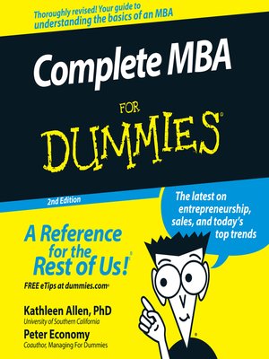cover image of Complete MBA For Dummies